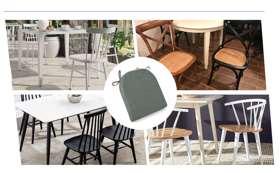 ROFIELTY Chair Cushions for Dining Chairs Set of 4. Kitchen