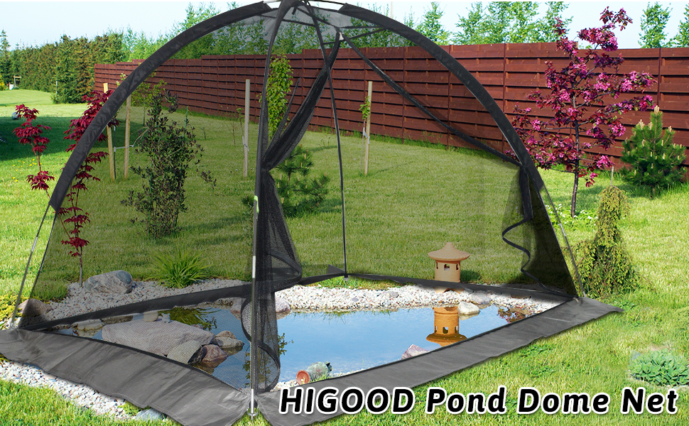 HIGOOD Pond Cover, Garden Cover Net, Pond Cover Dome, Pond