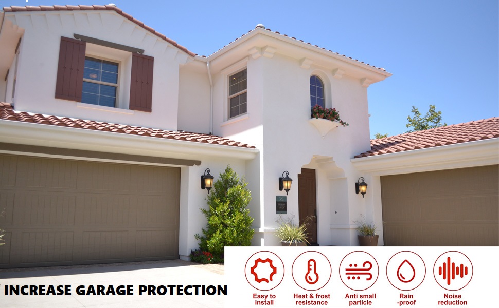 Apoctsddo Garage Door Seal Top and Sides, Universal Garage Door Weather