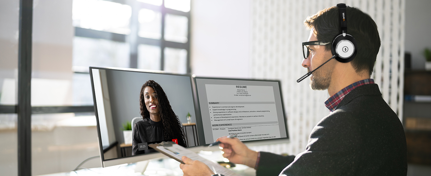 Wireless Headset with Mic for Work