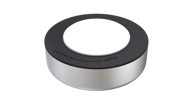 picture of the LED light showing the adhesive sticker on its back