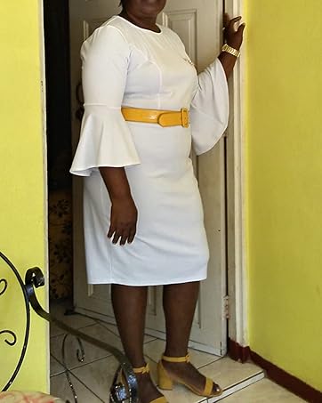 white church dress plus size