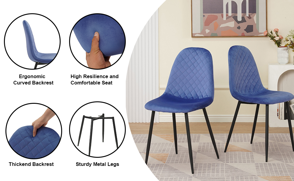 Homcasa Marble Dining Table and Chairs Set 6, Modern Slate Rectangular