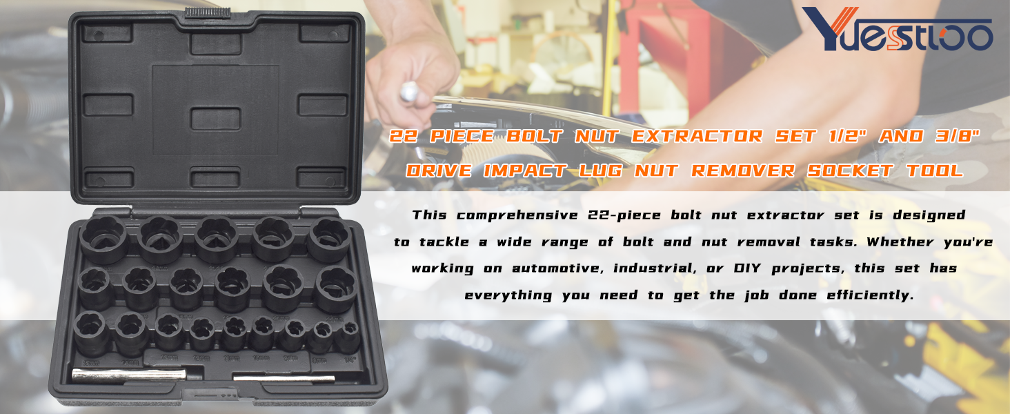 22 Pcs Bolt Nut Extractor Set