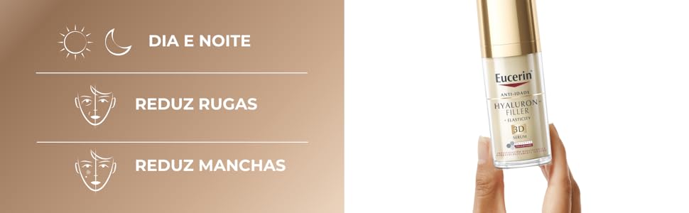 Pode ser usado de dia e de noite. Reduz rugas e manchas.