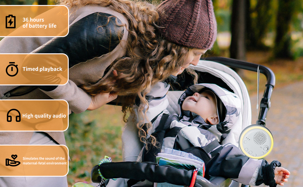 ATTGUCI Portable Baby Sleep Soother Mini White Noise