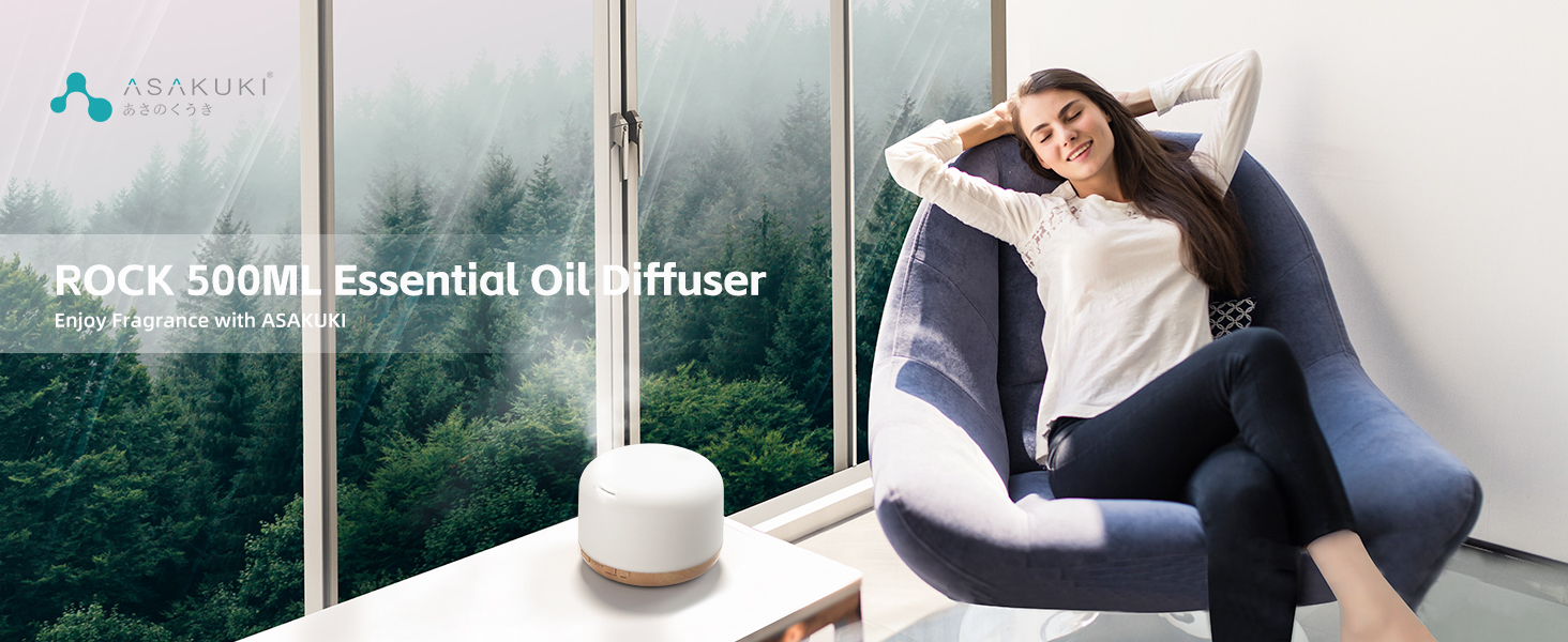 ASAKUKI 500ml Essential Oil Diffuser