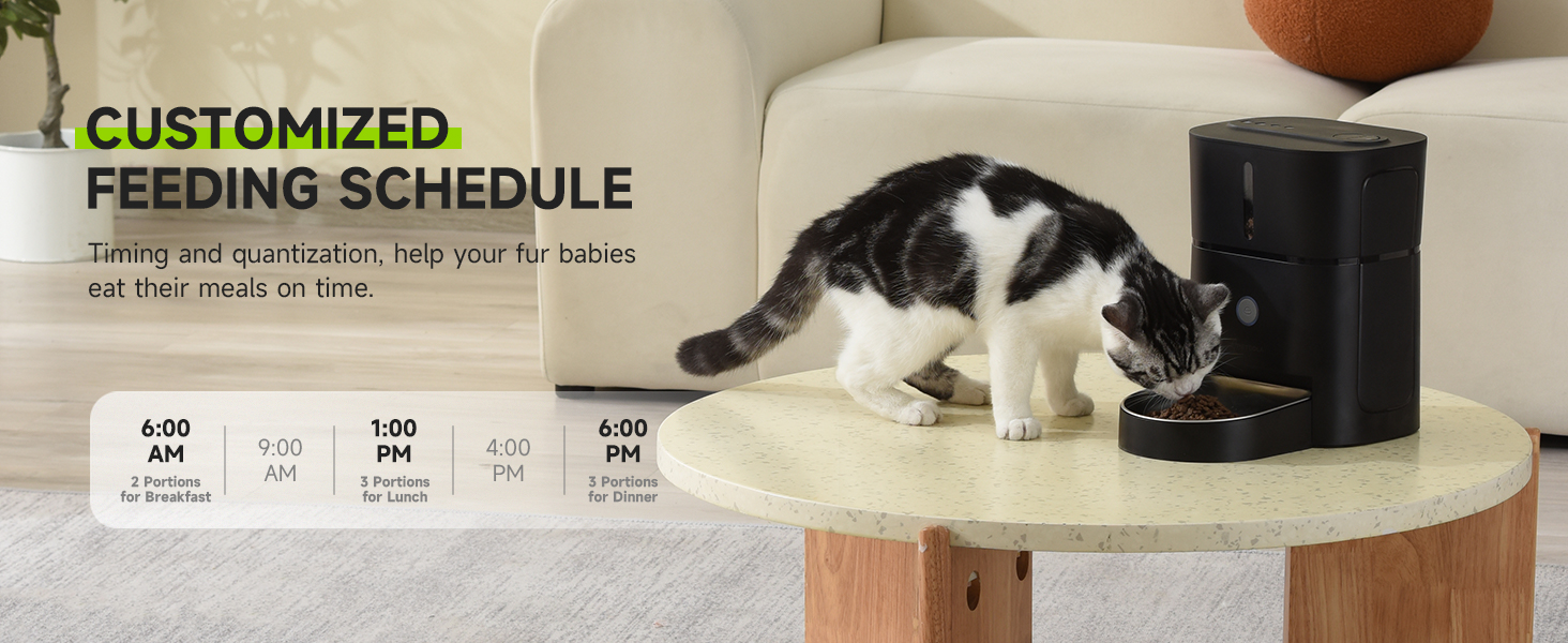 APD APETDOLA Automatic Cat Feeders, ClogFree Timed Cat