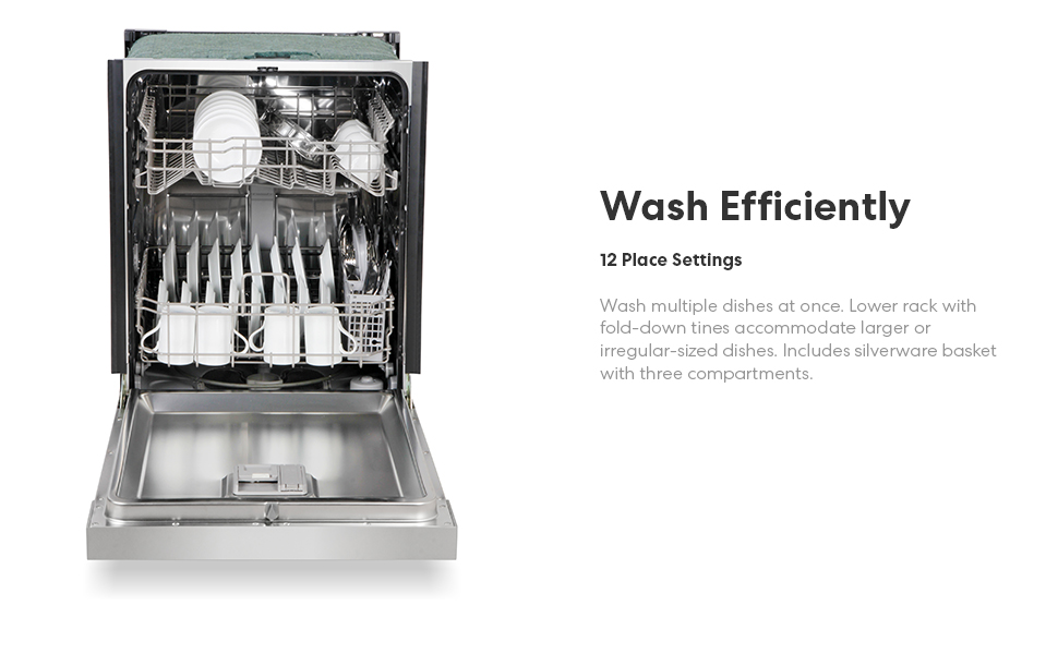 COSMO COSDWD24FBR 24 in. Front Control BuiltIn Tall Tub