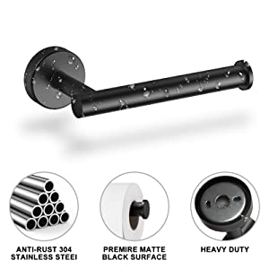 Miami Toilet Roll Holder Matt Black - Miller Bathroom