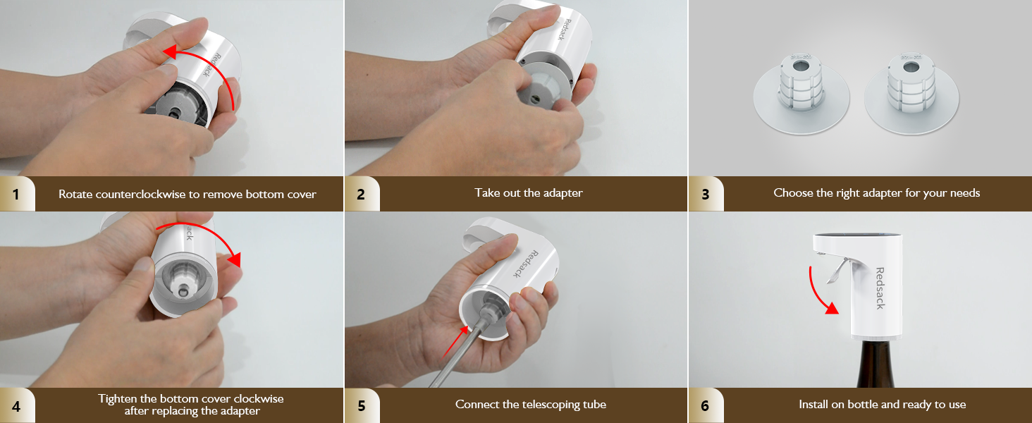 Procedure for replacing an adapter