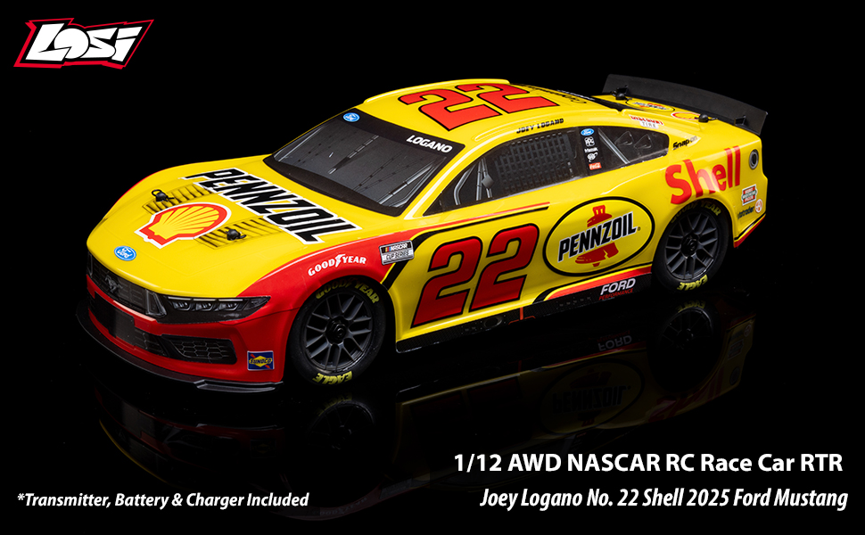 Amazon.com: Losi 1/12 NASCAR RC Race Car Joey Logano No. 22