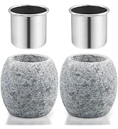 2 Pcs Sauna Aromatherapy Stone Cup, Essential Oil Diffuser for Sauna, Natural Rock Aromatherapy D...