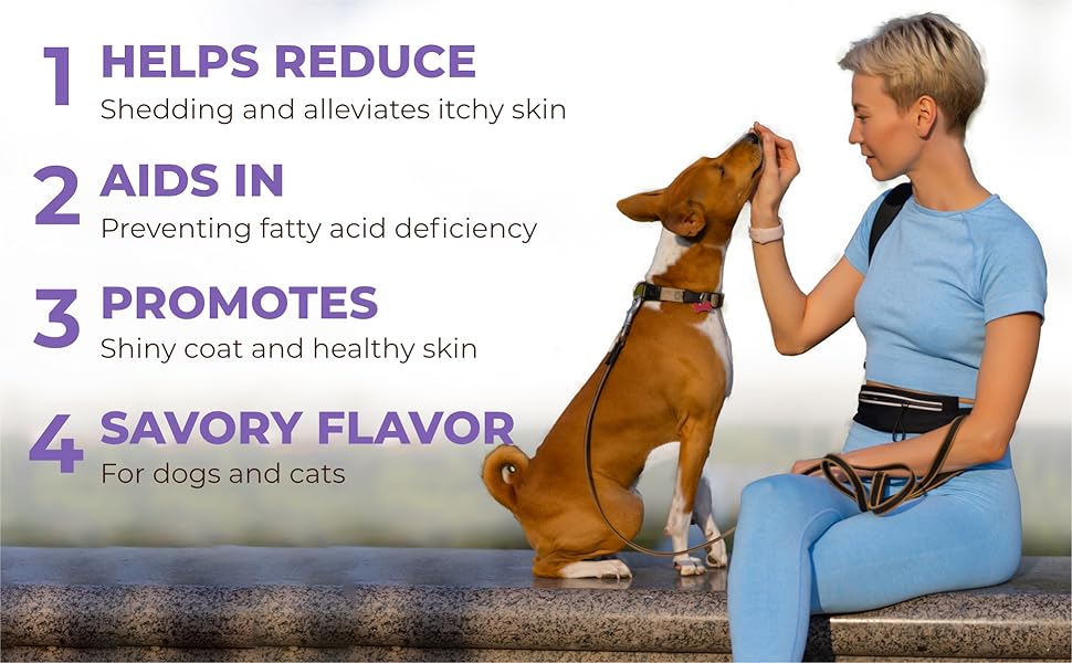 reduce shedding alleviate itchy skin prevent fatty acid deficiency shiny coat dogs cats