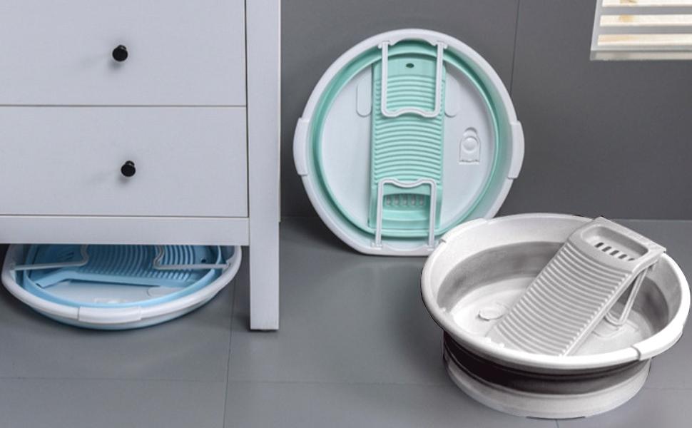 Fold Washboard Basin for Hand Washing Clothes