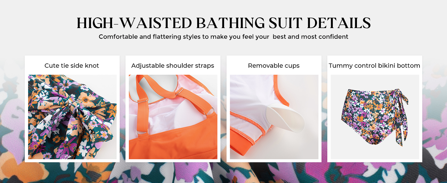 Womens High Waisted Bikini Set