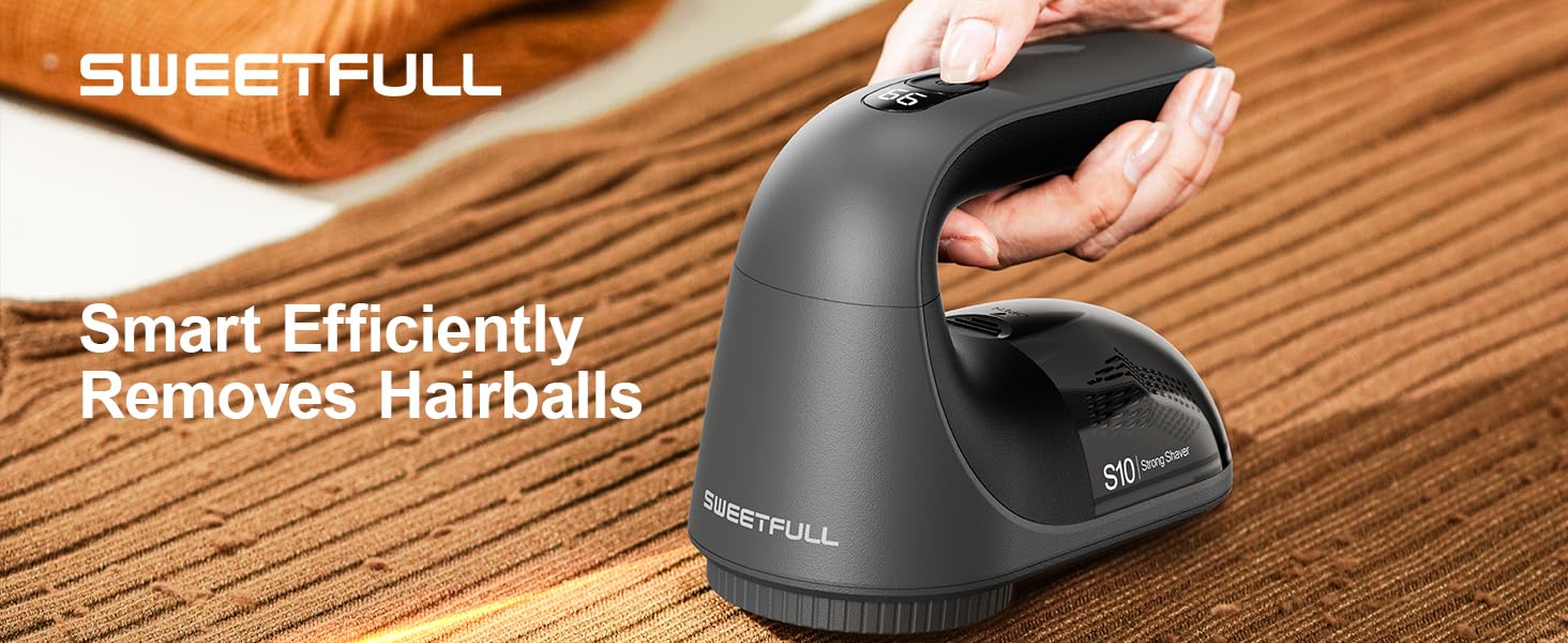 SWEETFULL Fabric Shaver, Rechargeable Lint Remover Sweater