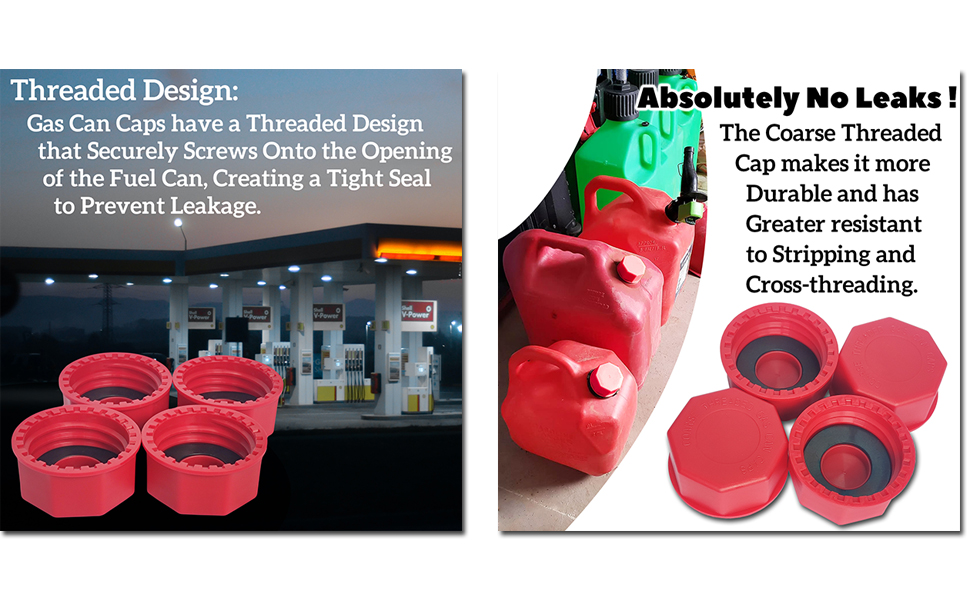 Thickened Gas Can Caps (4 Pack) For 5 gallon Replacement