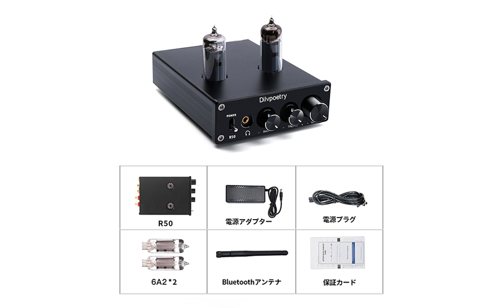 Diypoetry R50 真空管アンプ (USED) Amazon.co.jp: Dilvpoetry R50 チューブアンプ 50W×50W 真空管