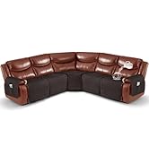 Ruaozz Oversized Sectional Recliner Sofa Covers 100% Waterproof 5-Pieces Couch Covers for Reclini...