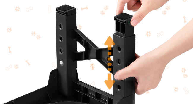 Marchul Elevated Dog Bowls, 4 Height Adjustable Raised Dog Bowls With 2