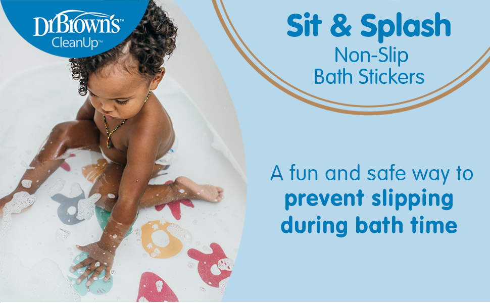Dr. Brown’s CleanUp Sit & Splash NonSlip Bath Stickers