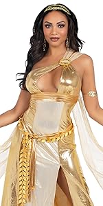 Leg Avenue womens 3 Pc Golden GoddessHalloween Costume