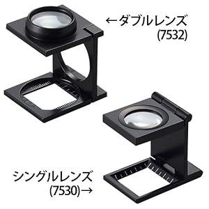 Amazon | 虫眼鏡 リネンテスター 7521 9倍 15mm シルバー ミリ