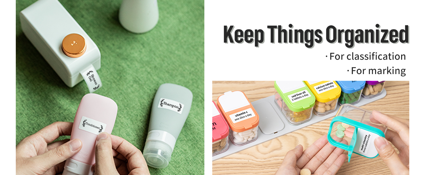 Memoking Label Maker D50 Portable Mini Thermal Label Printer, Bluetooth