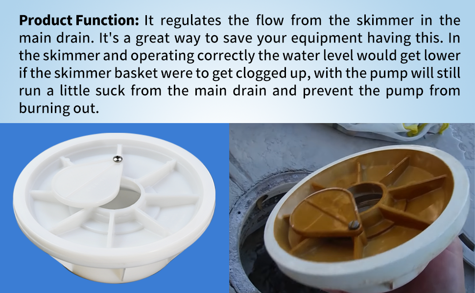 Vsttar Plastic SP1070FV Equalizer Skimmer Float Valve