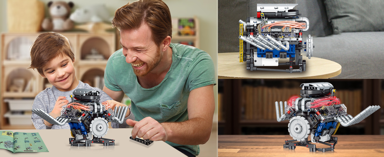 Complete the engine blocks with your child