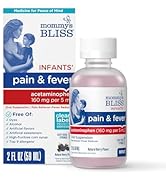 Mommy's Bliss Infants' Pain and Fever Reducer, Baby Acetaminophen, Dye Free, Delicious Mixed Berr...