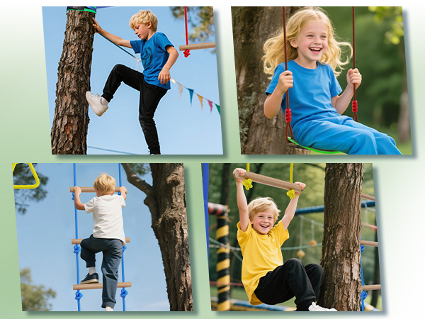 Amazon.com: 2x50 Ft Ninja Obstacle Course Kit for Kids with