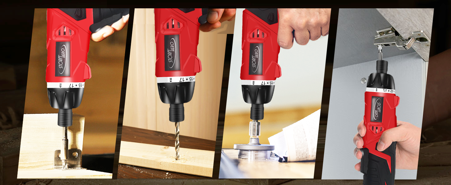 STORMHERO Cordless Electric Screwdriver, Electric Screwdriver Power
