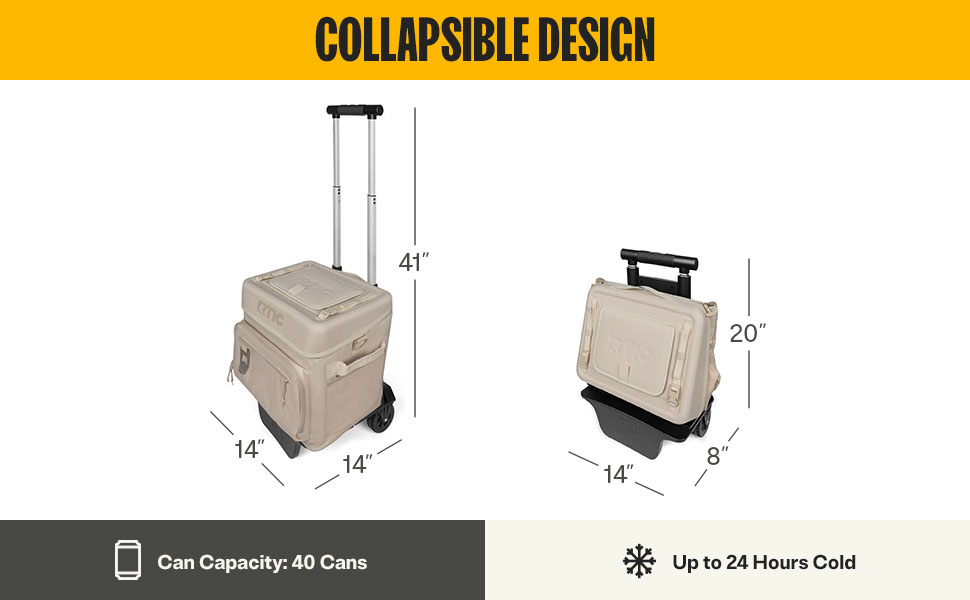 RTIC 40 Can Everyday Wheeled Cooler