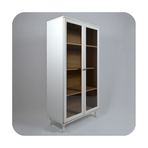 Estante Para Livros Ditália 2 Portas Vidro