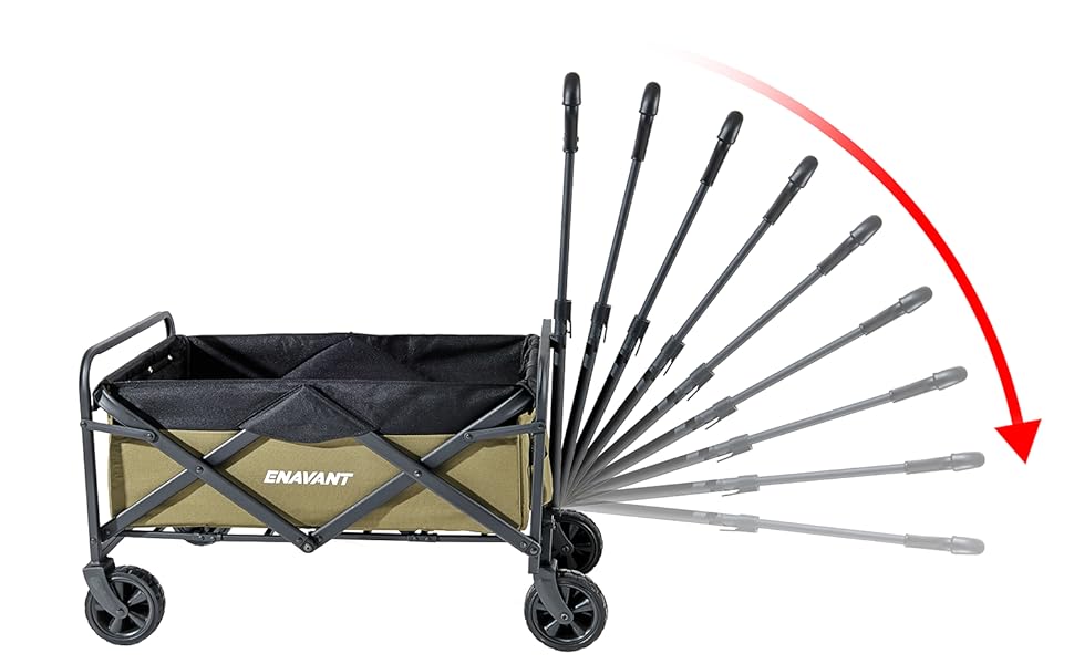 ENAVANT Collapsible Outdoor Utility Wagons, 200lb Capacity, Carry Bag