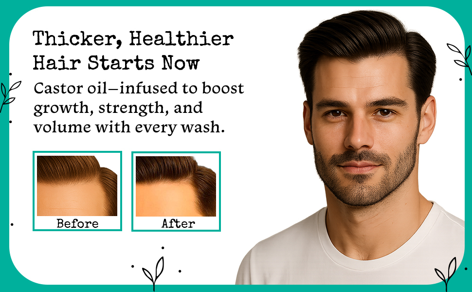 Thicker healthier hair castor oil infused to boost growth strength and volume with every wash