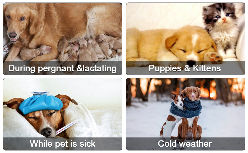 Pet Heating Pad, Temperature Adjustable Dog Cat Heating