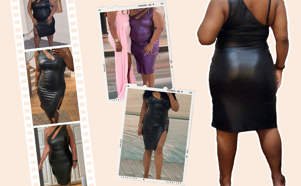 pu leather dress