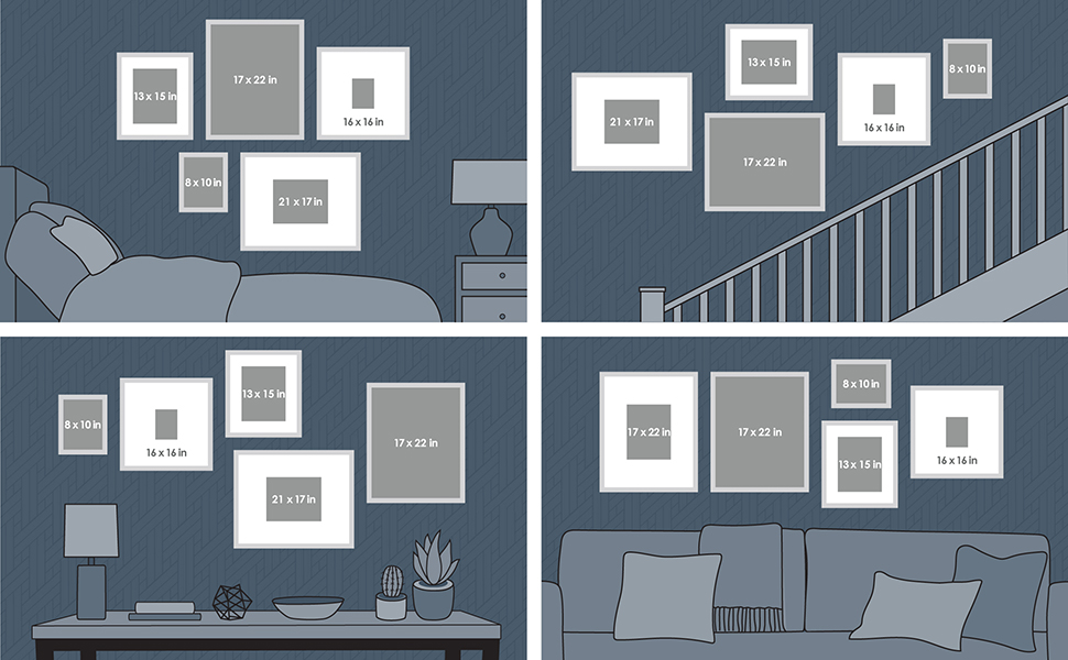 Mikasa Mirror Gallery Frame with Gold Sides, 13x15 Frame