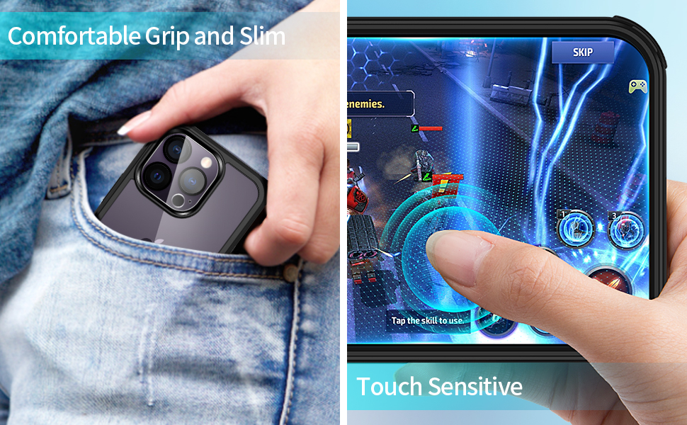 seacosmo iPhone 14 Pro Max Case 6.7 Inch, FullBody Shockproof Case