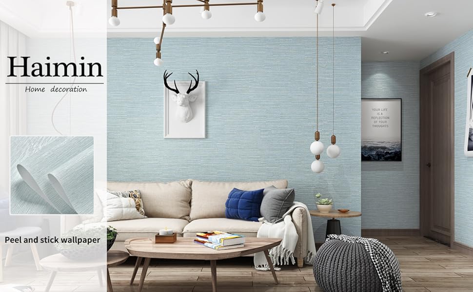 Peel and stick wallpaper blue