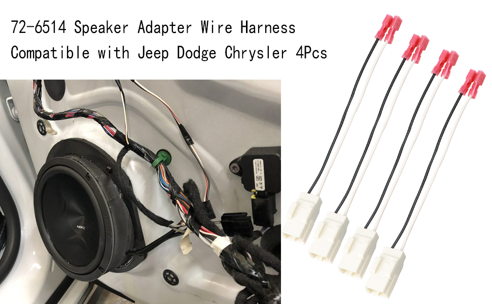 Car Speaker Adapter Wire Harness Front Rear Door 726514