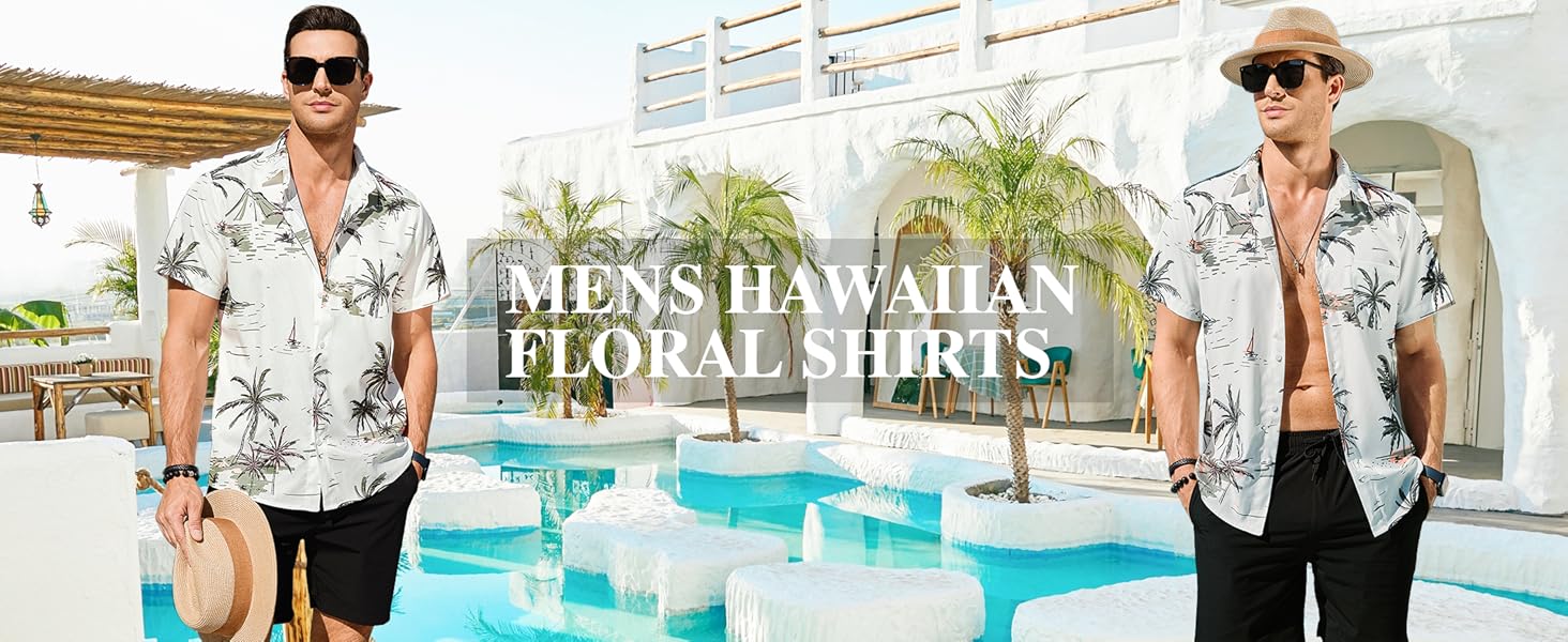 White Summer Vacation Shirts Men