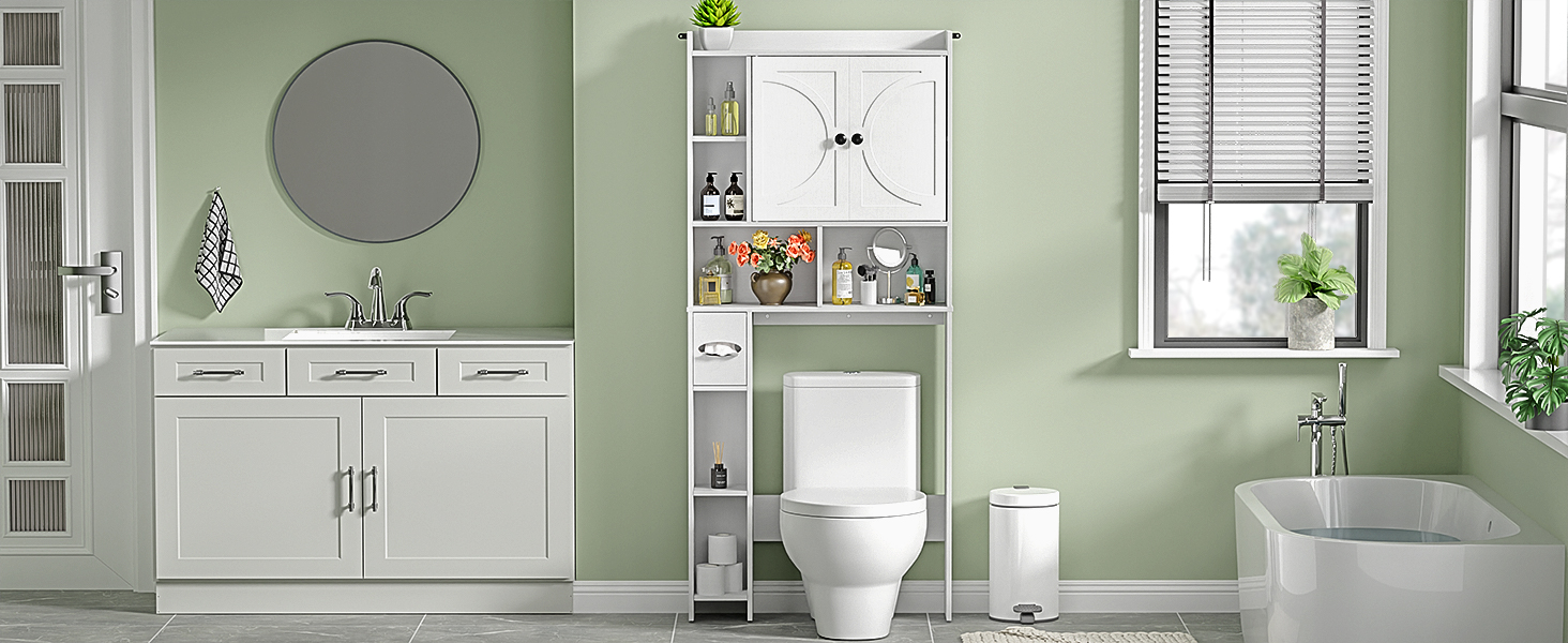 infurnic Over The Toilet Storage Farmhouse Storage