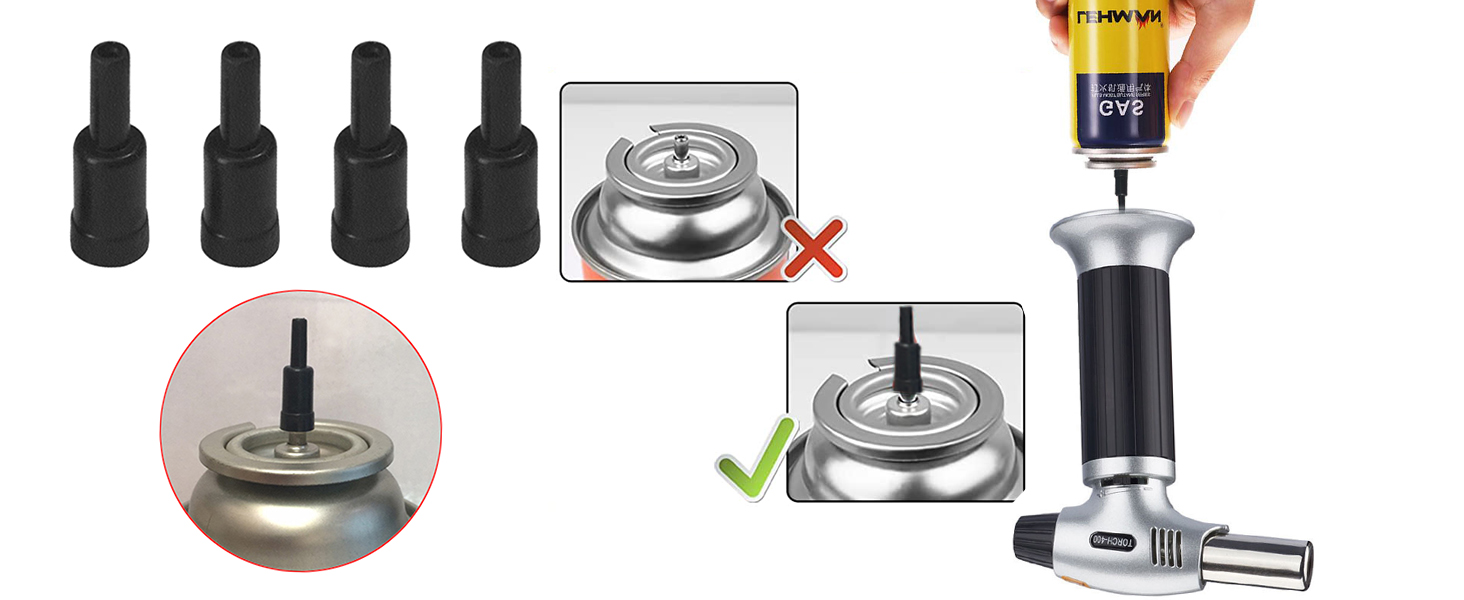Butane Lighter Gas Refill Adapter, 7pcs/Set Convenient and