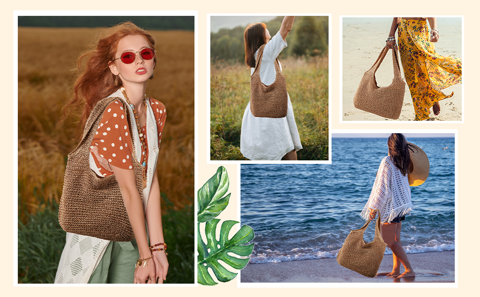 Amazon.com: Saintrygo Women Straw Beach Bag Bucket Tote