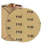Shawya 100 PCS 6 inch PSA Sanding Discs 180 Grit Self Adhesive Sticky-Back Sandpaper for DA Sande...