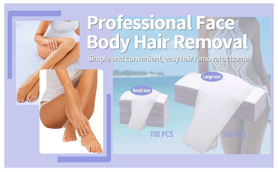 The hair removal waxing strips are helpful and practical for professional face and body hair removal